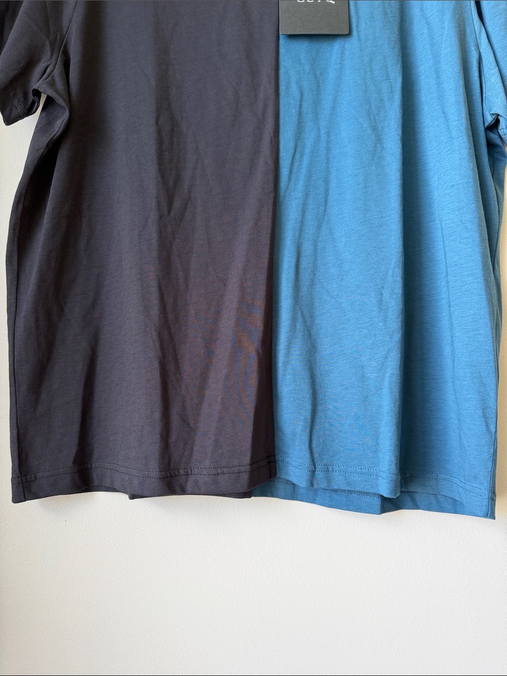 GSTQ Slate Blue / Black Colorblock Short Sleeve Mens Size Large - Picture 6 of 9